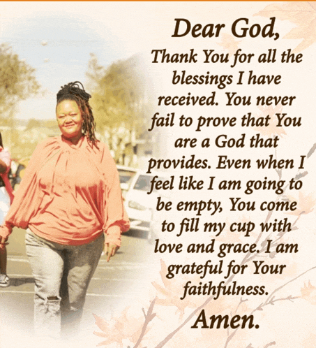 dear god thank you for all the blessings i have received you never fail to prove that you are a god