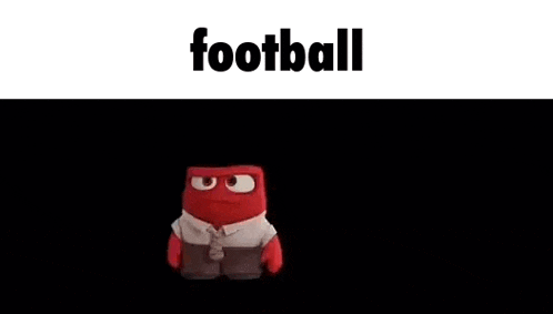 a cartoon character from inside out is playing frisbee with a frisbee flying in the air .