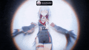 a blurred image of a girl with the words honkalstarrail on the bottom right