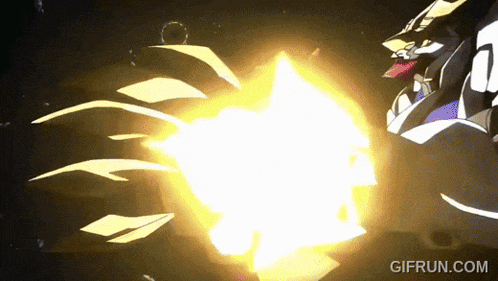 a gif from gifrun.com shows a robot shooting a beam of light .