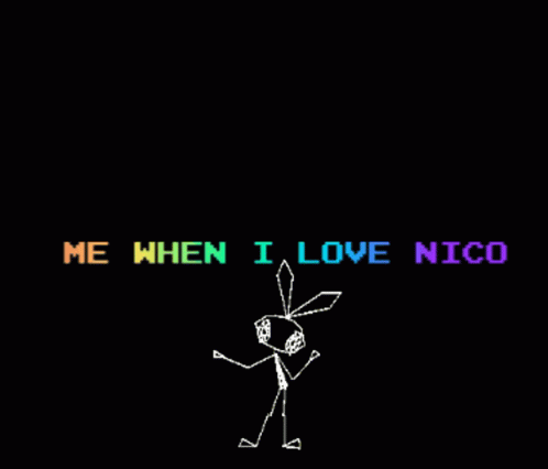 Nico I Love Nico GIF - Nico I Love Nico Vib Ribbon GIFs