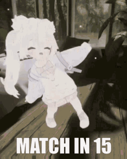 a picture of a girl dancing with the words match in 15