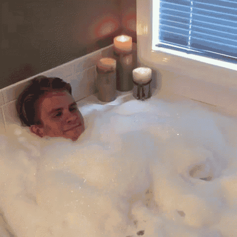 Bubble Bath Scare GIF - Afraid Coward GIFs