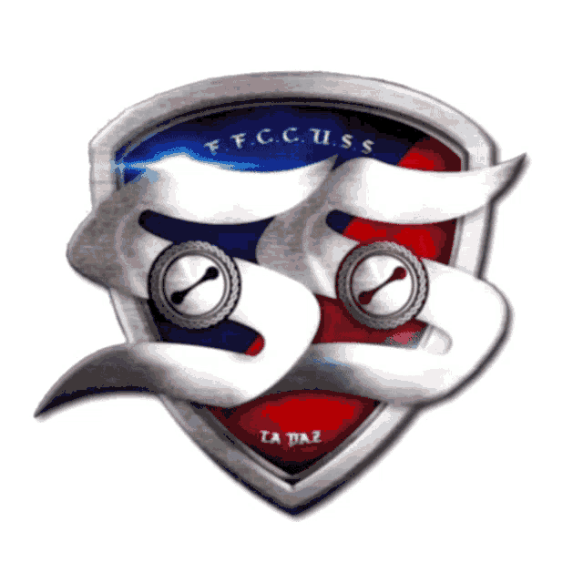 a red white and blue shield that says t.f.c.c.u.s.s. on it