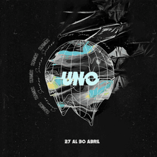 a black background with a globe and the word uno