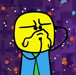 a cartoon character with a yellow face and a green tie is wearing headphones .
