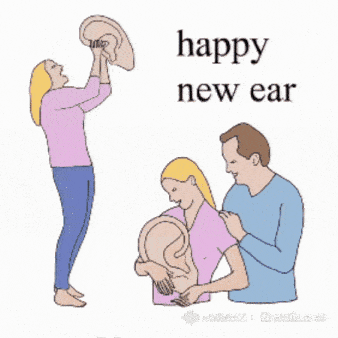 a cartoon of a man and woman holding a baby in their arms ..