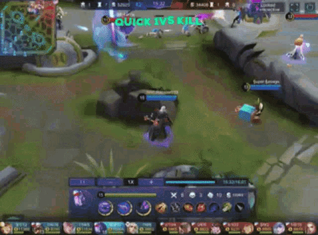 a screenshot of a video game with quick vs kill written on the screen .