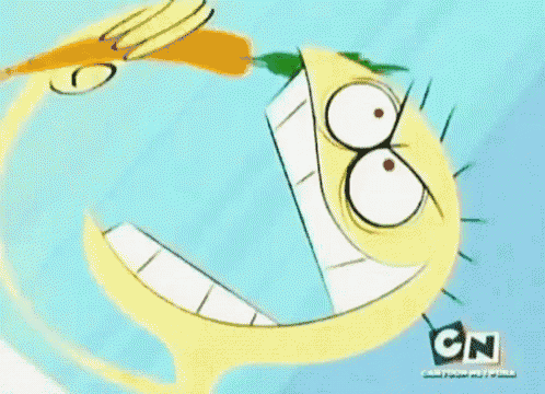 a cartoon character with a cn logo on it