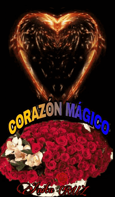 a picture of a heart with the words corazon magico