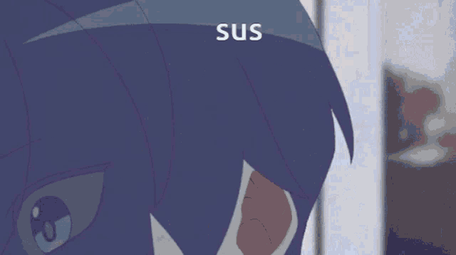 a cartoon drawing of a person washing their hands with a bottle of soap in the background and the word sus in the corner