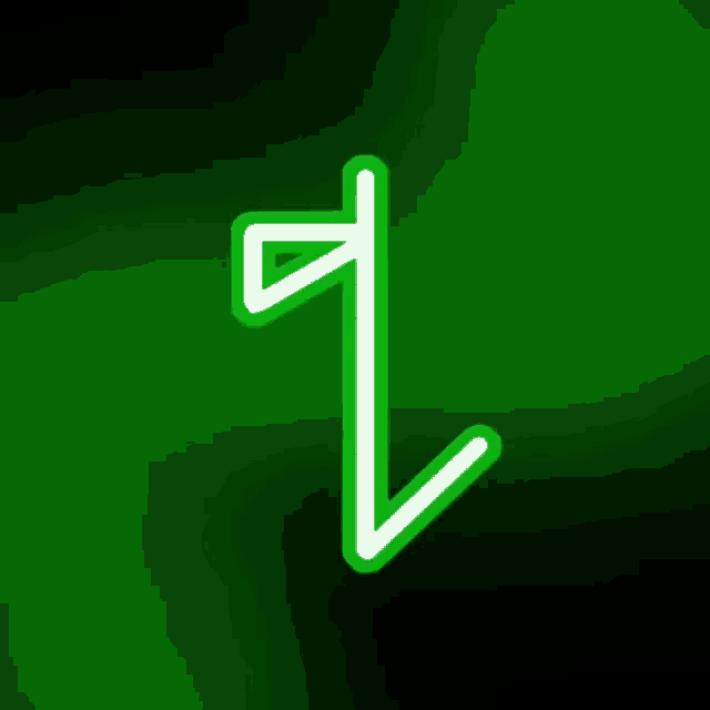 a green background with a white arrow pointing to the right .