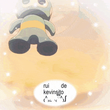 a picture of a girl with purple hair and a speech bubble that says " rui de kevinsjito "