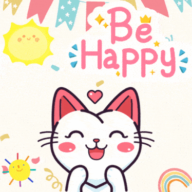 Be Happy Happy Cat GIF - Be Happy Happy Happy Cat GIFs