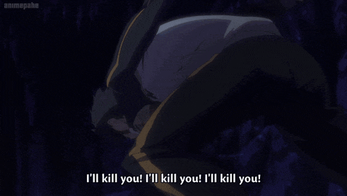 a person laying on the ground with the words i 'll kill you