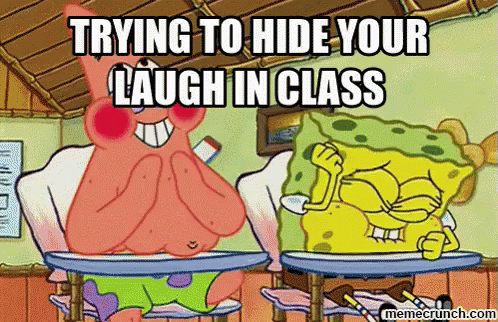 Trying To Hide Your Laugh In Class GIF - Laugh Class Trying GIFs