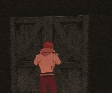 a cartoon drawing of a man walking in a field