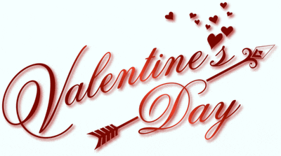 the word valentine 's day is written in red
