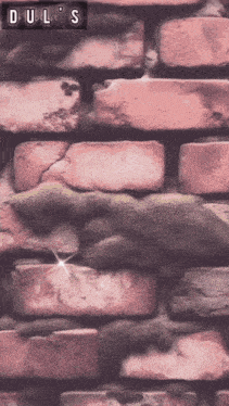 a picture of a brick wall with the name dult 's on the top