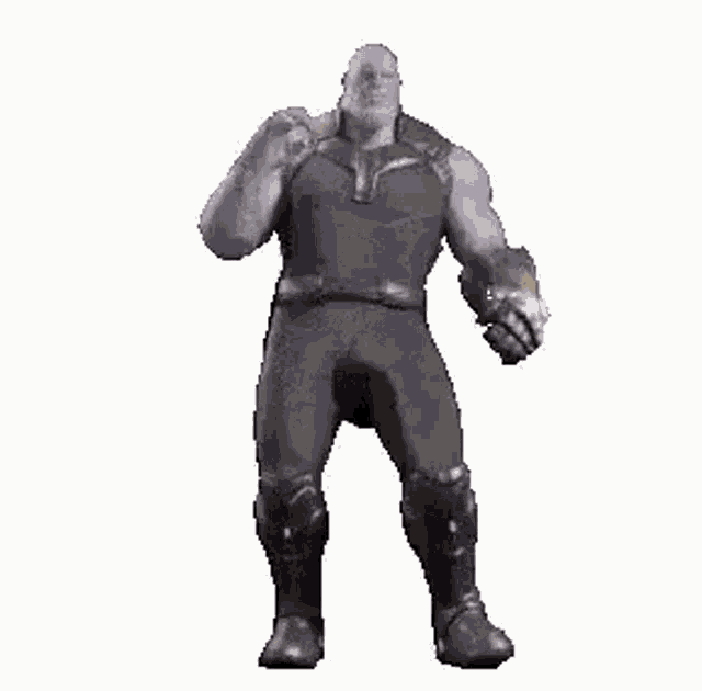 thanos from avengers infinity war is dancing in a video game .
