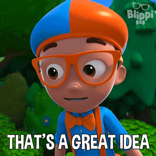 That'S A Great Idea Blippi GIF - That'S A Great Idea Blippi Blippi Wonders - Educational Cartoons For Kids GIFs