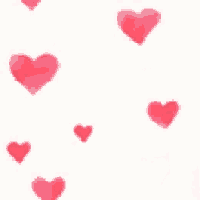 a bunch of red hearts are floating in the air