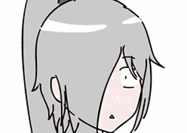 a drawing of a person 's face with a hand touching it .