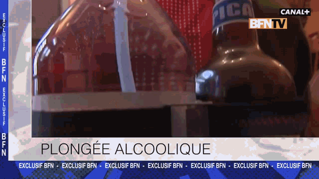a bottle of alcohol is shown on a channel called bfntv