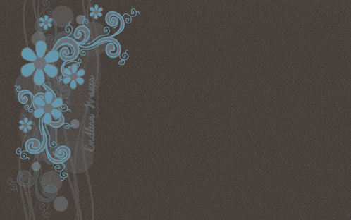a dark brown background with blue flowers and the words endless miracles