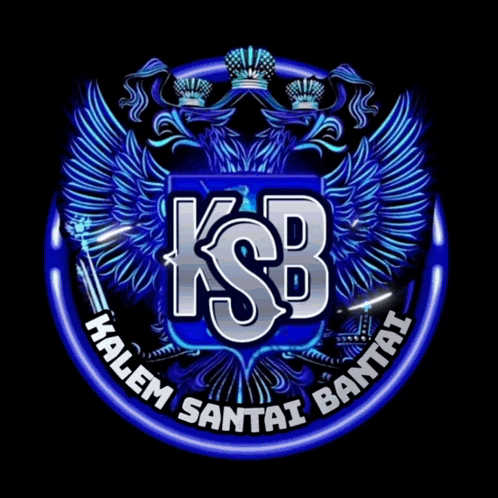 a blue flag with a logo that says ksb