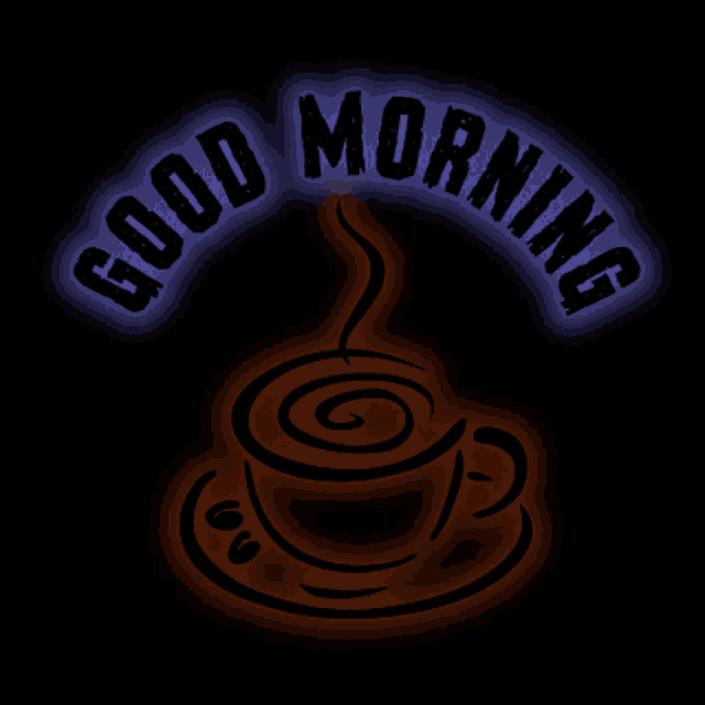 Neon Good Morning GIF