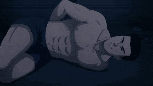 a man laying on the floor with his eyes closed
