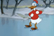 唐老鸭 滑雪 搞笑 动画 GIF - Don Donald Fauntleroy Duck Funny GIFs
