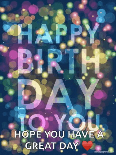 a colorful birthday card that says happy birthday to you