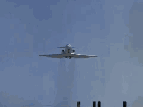 a woman in a black dress is standing in front of a plane with the name linda evans on it
