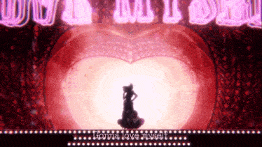 a woman is standing in front of a large heart with the words gonna love myself