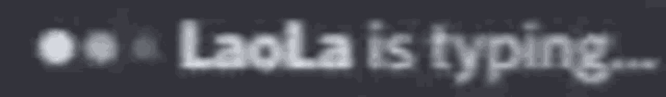 a blurred image of the word laola is typing