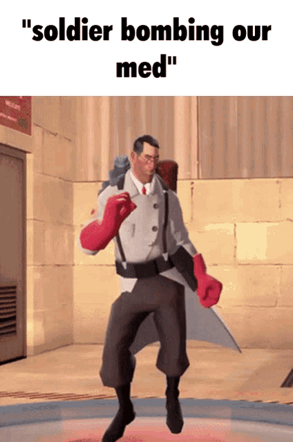 Soldier Bombing Our Med Tf2 GIF - Soldier Bombing Our Med Tf2 GIFs
