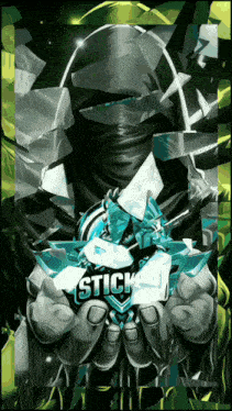 a drawing of a person holding a piece of paper that says stick