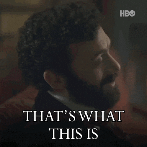 a man with a beard and curly hair says that 's what this is