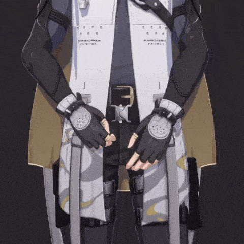 a close up of a person 's arms with a belt and gloves with the letter e on them
