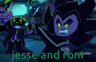 a cartoon of jesse and roni is shown