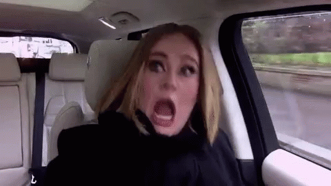 Adele Scared GIF - Adele Scared Excited GIFs