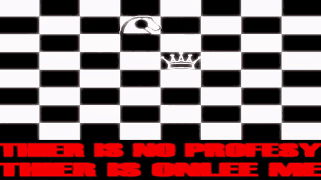 a black and white checkered board with the words timer is no profesy