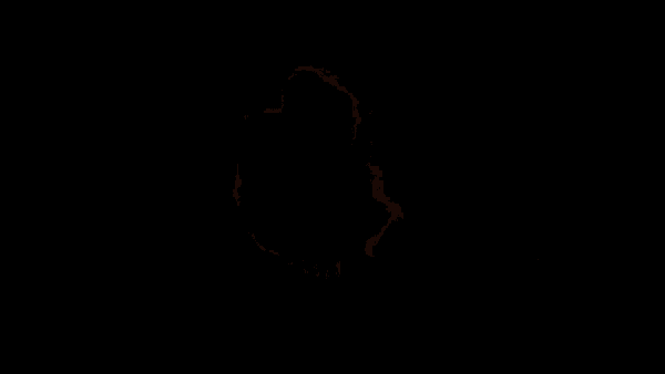 a cartoon character is surrounded by flames on a black background