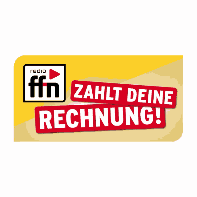 a yellow and red sign that says radio ffn