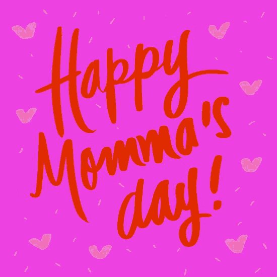 a pink background with the words happy momma 's day on it