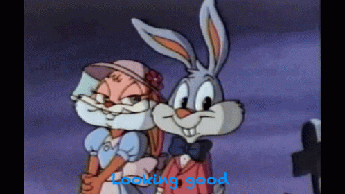 Looking Good Babs Bunny GIF - Looking Good Babs Bunny Buster Bunny GIFs