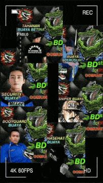a cell phone screen shows a collage of images including one of a man named pablo
