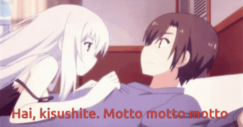 Kissushite Motto Motto GIF - Kissushite Motto Motto Here Ill Kiss You GIFs